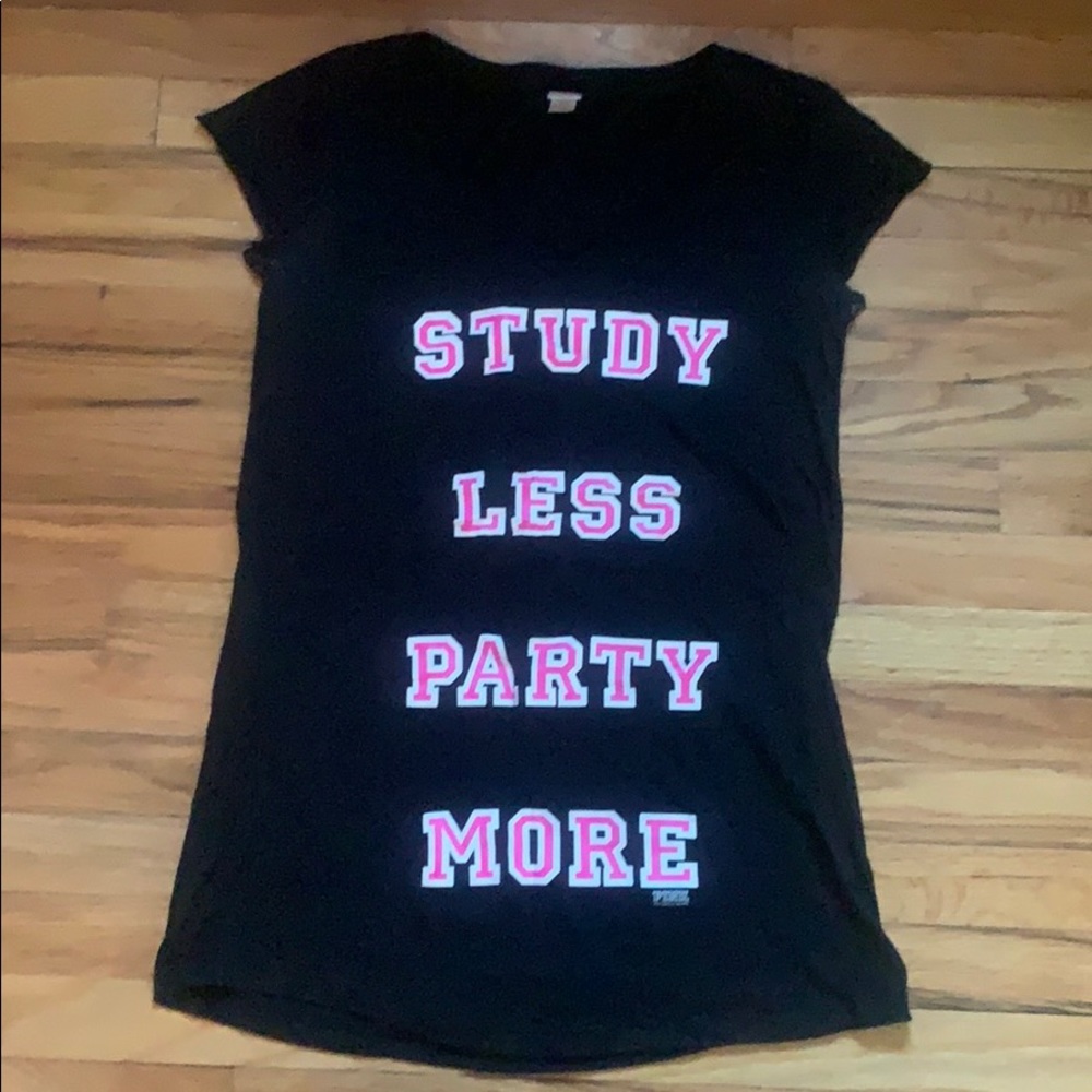 PINK Vneck seep shirt